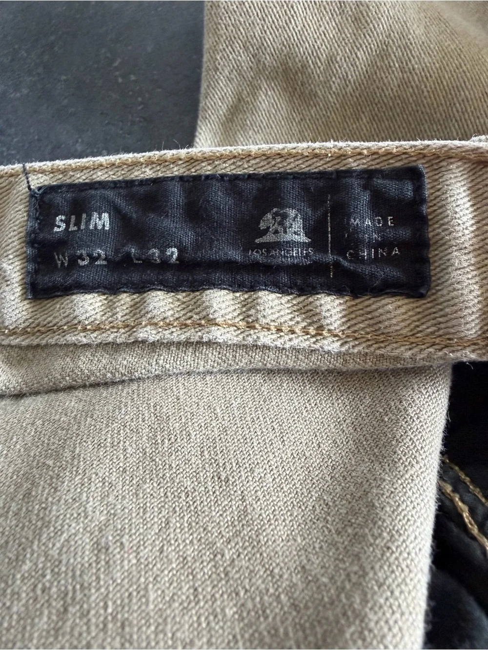 Bullhead Denim Co. Men’s Slim Fit Tan Jeans Pants Size 32x32 Khaki